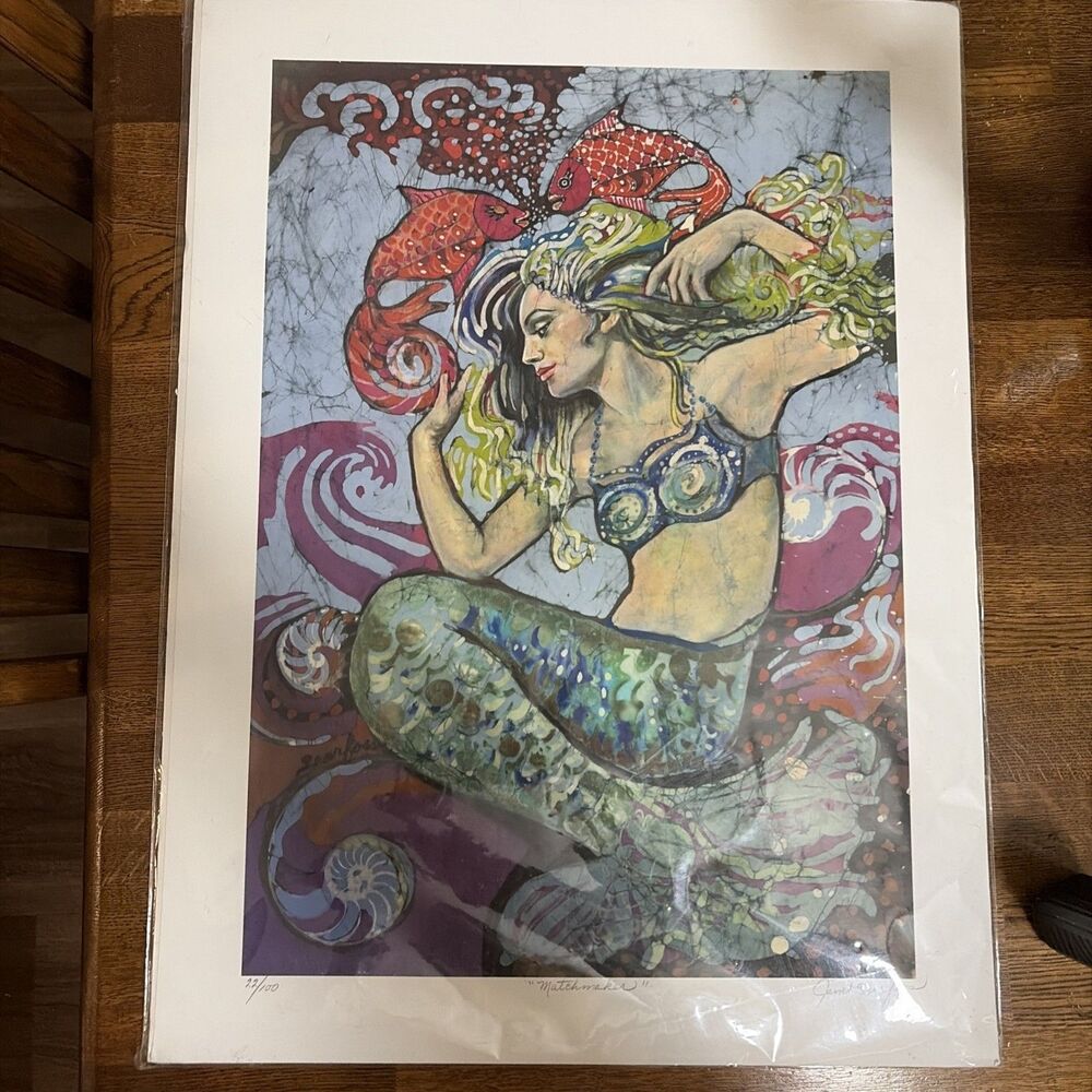 Janet Searfoss Matchmaker 18x24 Giclee art print limited signed 22/100 mermaid